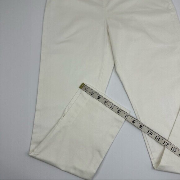 Randy Kemper Women's NWT White Sateen Minimalist Straight Leg Pant 4/W31/L28 - Picture 10 of 10